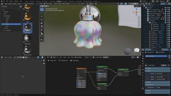 Stylized Kitchen Course in Blender p132 SK_S3_C25 Wall Lamp and Photo Frame