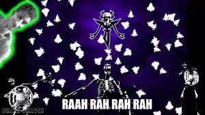 Скелет стучит по щиту, но это ремикс Black Knife Дельтарун - Реакция на TrioDevanata