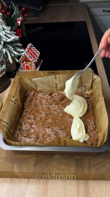 Брауни с прослойкой чизкейк 🍫 смотреть онлайн