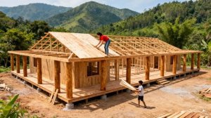 Молодая женщина строит дом своей мечты за 200 дней. Бушкрафт