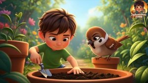 1 серия. Маленький садовник и храбрый воробей. Мультики для детей