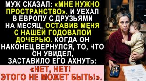 Истории из жизни| Муж уехал в Европу на месяц, бросив меня с дочкой|Аудио рассказы|Жизненные истории