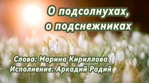 О подсолнухах, о подснежниках (песня под гитару)