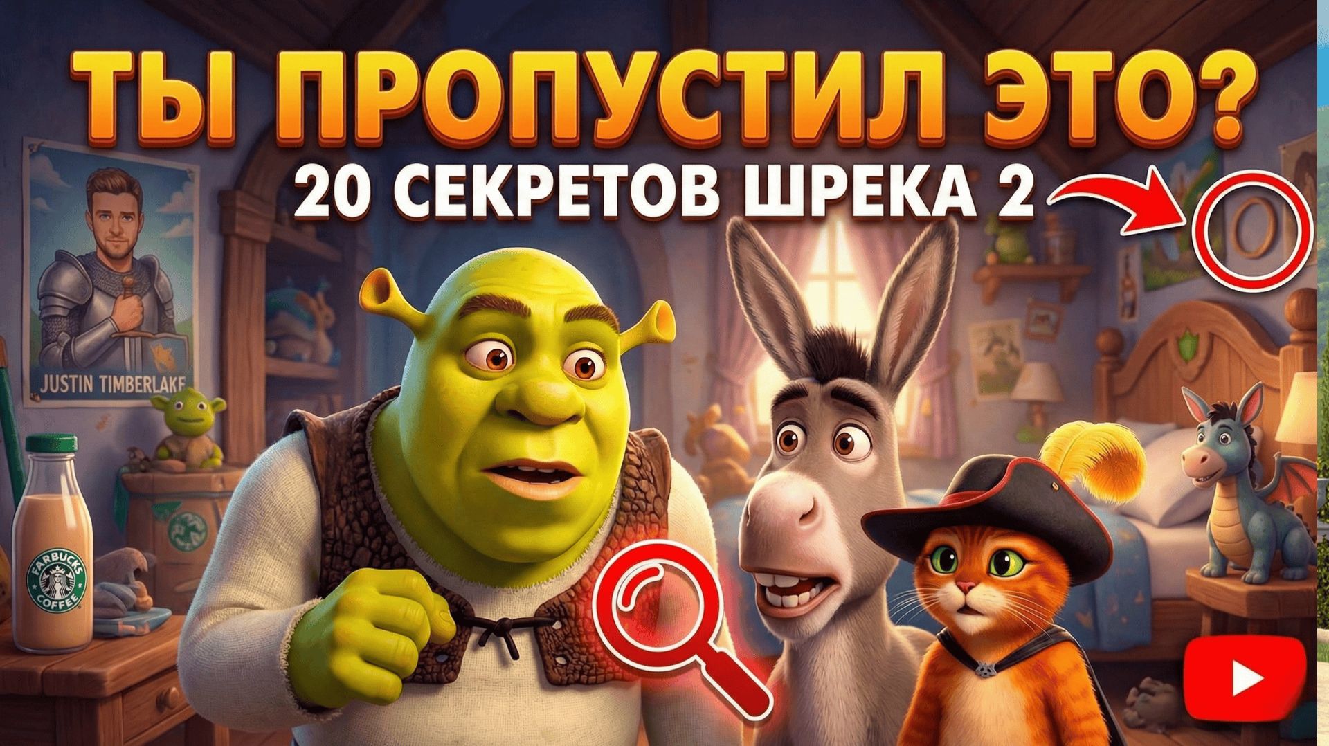 ТЫ ПРОПУСТИЛ ЭТО? 😱 20 секретов «Шрека 2», которые заметили только взрослые! смотреть онлайн