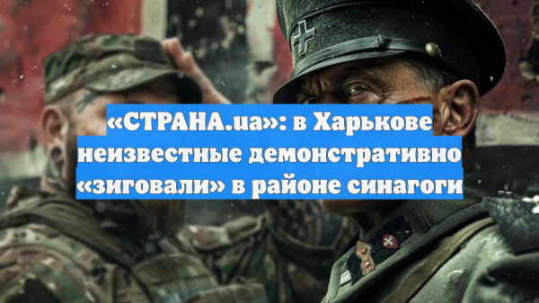 «СТРАНА.ua»: в Харькове неизвестные демонстративно «зиговали» в районе синагоги