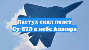 Пастух снял на видео Су-57Э в небе над Алжиром
