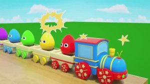 Песня Паровозик Ту Ту - Разноцветные бассейны и пожарная машина - Мультики Песенки для детей