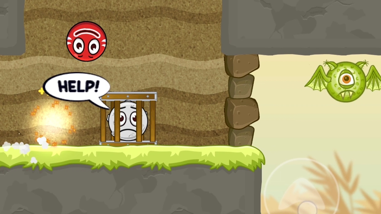 Красный шар прохождение уровней.