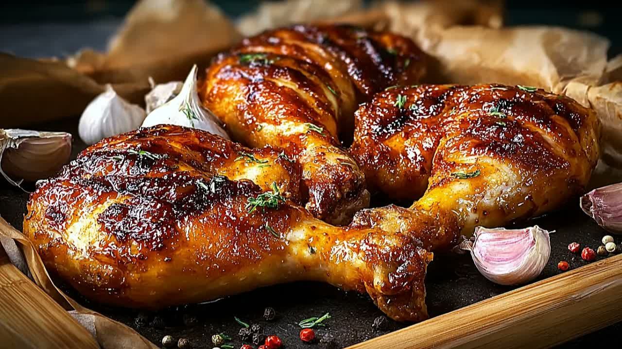 Самые СОЧНЫЕ Куриные окорочка В Духовке. Весь секрет в маринаде! Как приготовить куриные окорочка смотреть онлайн