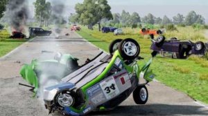 BeamNG Drive - Аварии с массовым опрокидыванием