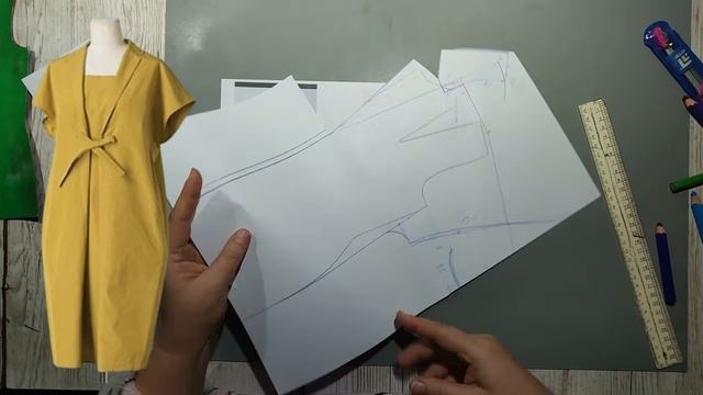 Моделирование. Как сделать выкройку цельной вставки. Выкройка № 1954. смотреть онлайн