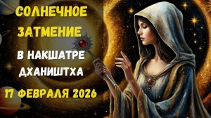 ⚡Солнечное затмение | Для всех знаков Зодиака | в Дхаништха накшатре 17 февраля 2026 Джйотиш