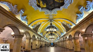Шедевральные станции-дворцы Кольцевой линии Московского метро. 4К