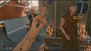 Cyberpunk 2077 Буддистский монах с имплантом руки