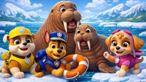Мультики с Игрушками Щенячий Патруль и Морж. Развивающие мультики для детей.