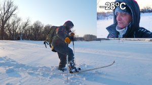 Тест лыж Маяк Турист 190х7 на глубоком снегу. Не пробился!