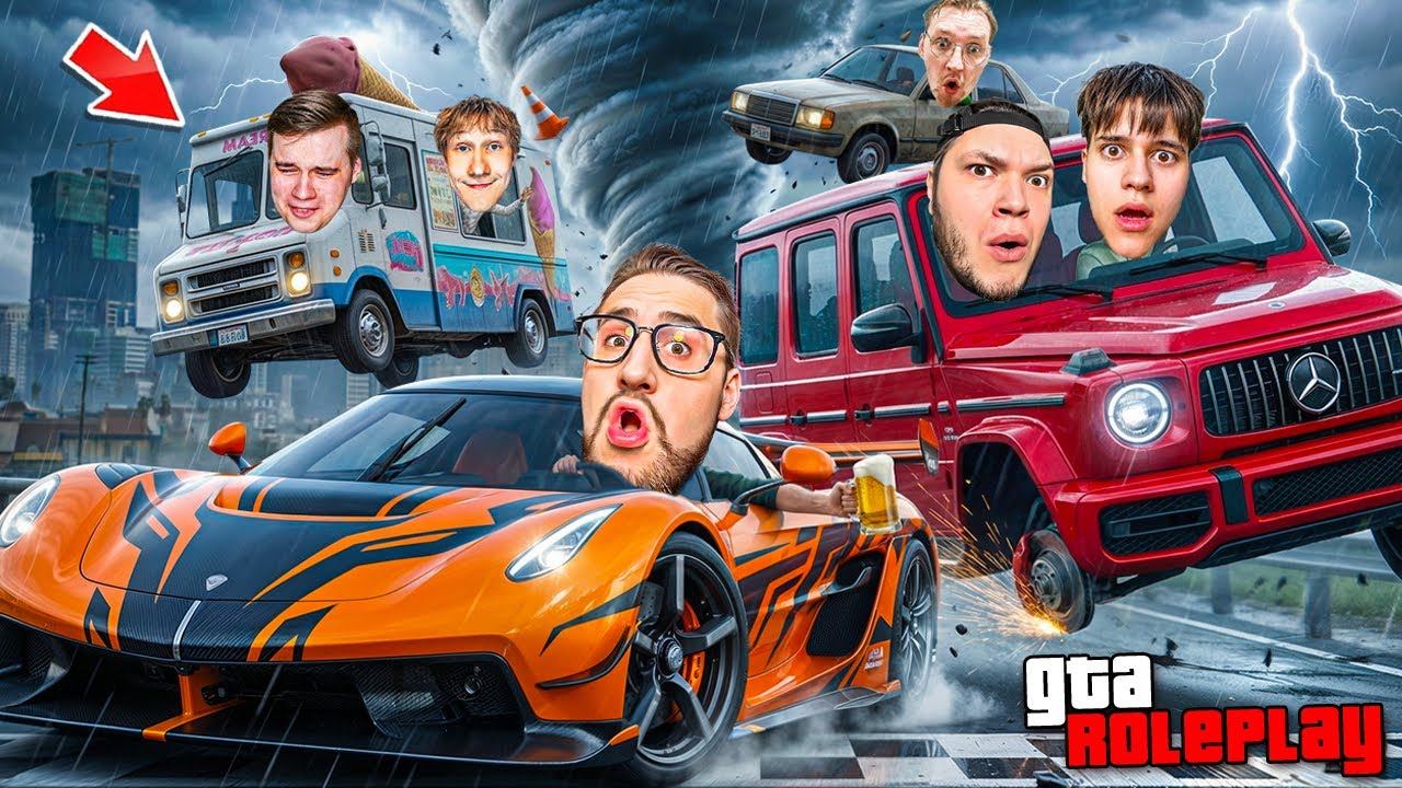 6 ГОНОК vs 6 УСЛОЖНЕНИЙ vs 6 УЧАСТНИКОВ! ПЬЯНЫЕ ГОНКИ НА МАШИНЕ РАНДОМА! ЭТО УГАР! (GTA 5 RP) смотреть онлайн