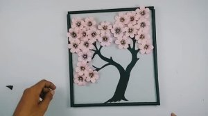 Объёмное дерево-подвеска из цветной бумаги - DIY декор комнаты