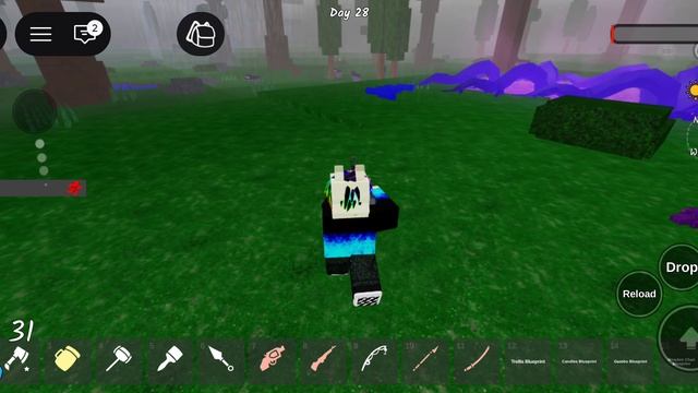 Играю в игру Roblox:  99 ночей в лесу!