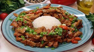 Свинина в соусе Терияки с овощами