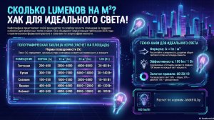 Сколько люменов на квадратный метр как подобрать мощность освещения для помещения