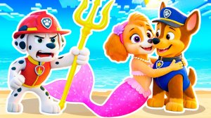 ГОНЩИК СПАСАЕТ СКАЙ РУСАЛКУ от МАРШАЛА ТРИТОНА ЩЕНЯЧИЙ ПАТРУЛЬ в МАЙНКРАФТ