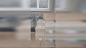 Донецк. Привезли топливные брикеты на посёлок шахты №7