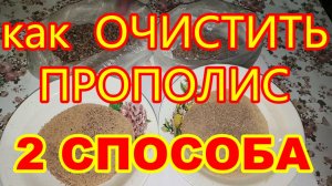 КАК ОЧИСТИТЬ ПРОПОЛИС ПРОСТО от ВОСКА и примесей 2 СПОСОБА ! В домашних условиях !