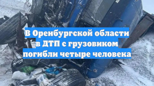 В Оренбургской области в ДТП с грузовиком погибли четыре человека