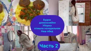 Мотивация на уборку и готовку . Мою холодильник , готовлю обед , 2 часть #мотивация