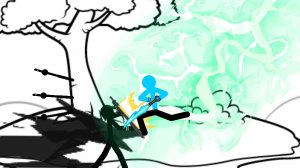 чёрный против голубого (битва стикманов)