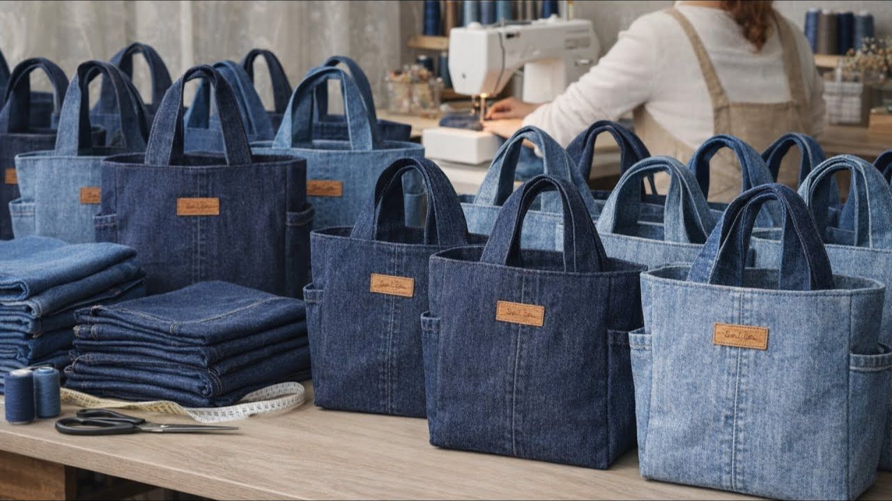 Сумка из старых джинсов