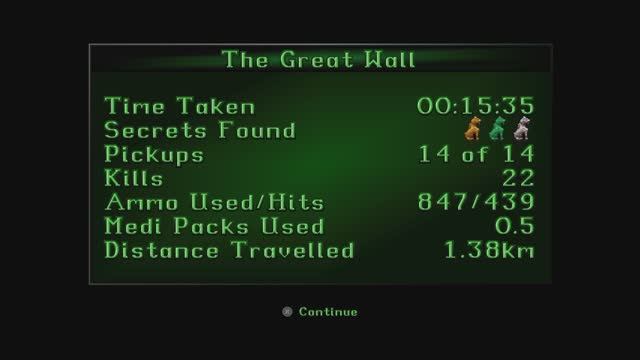 Tomb Raider ll remastered The Great Wall All Collectibles Very Hard Boiled