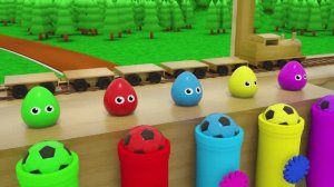 Пять маленьких обезьянок прыгают на кровати - Прыгают в бассейн - Детские мультики и песенки