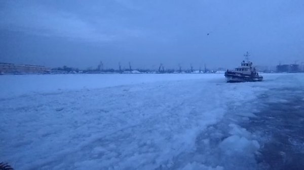 Московские электросуда зимой