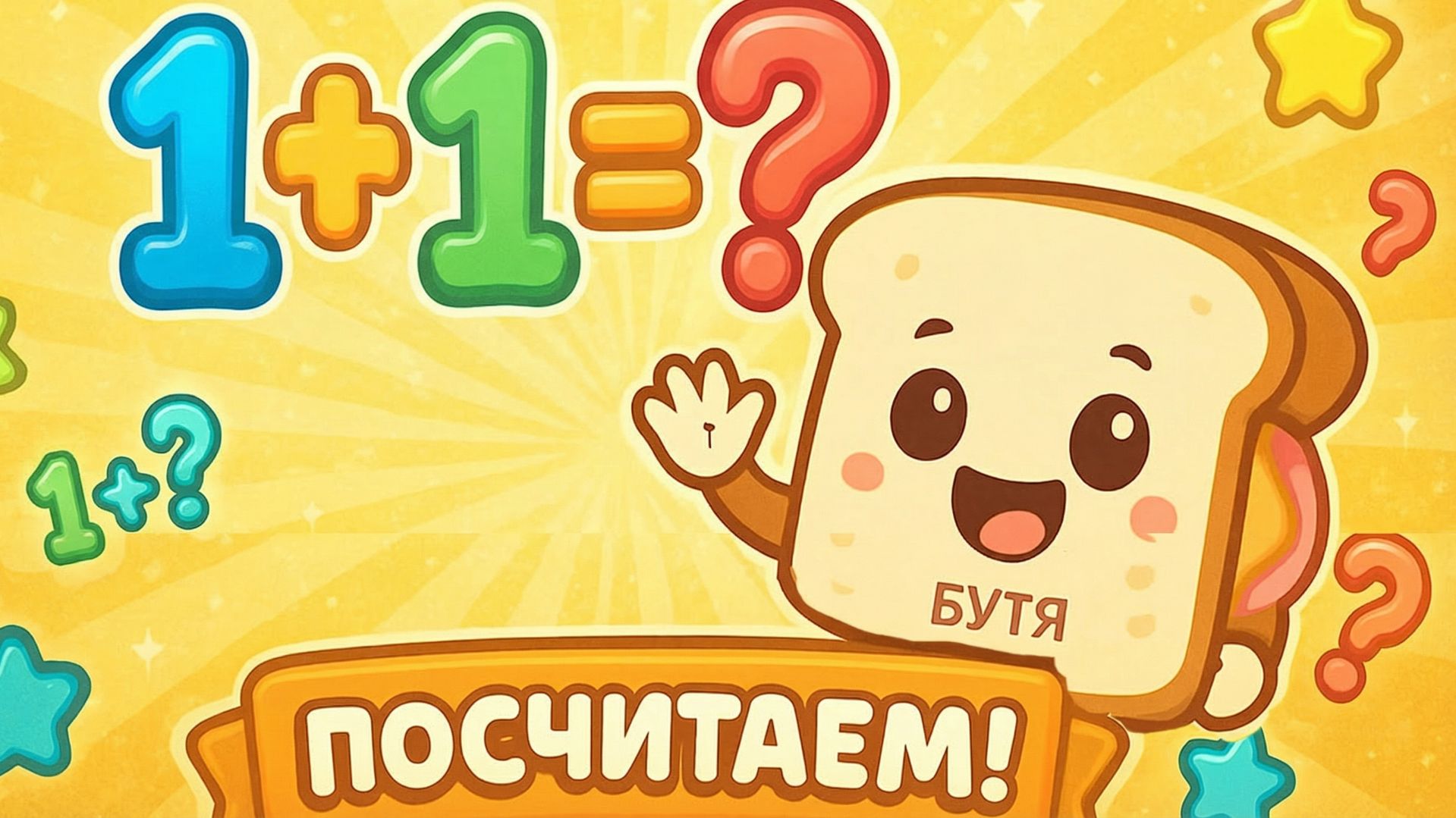 1+1=? решаем и показываем простыми словами для детей / Бутя Объясняет