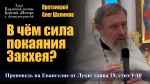 В чём сила покаяния Закхея? / Протоиерей Олег Шалимов / 25.01.26