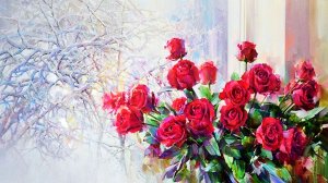 Чудесные цветочные акварели художника Олега Тимошина.