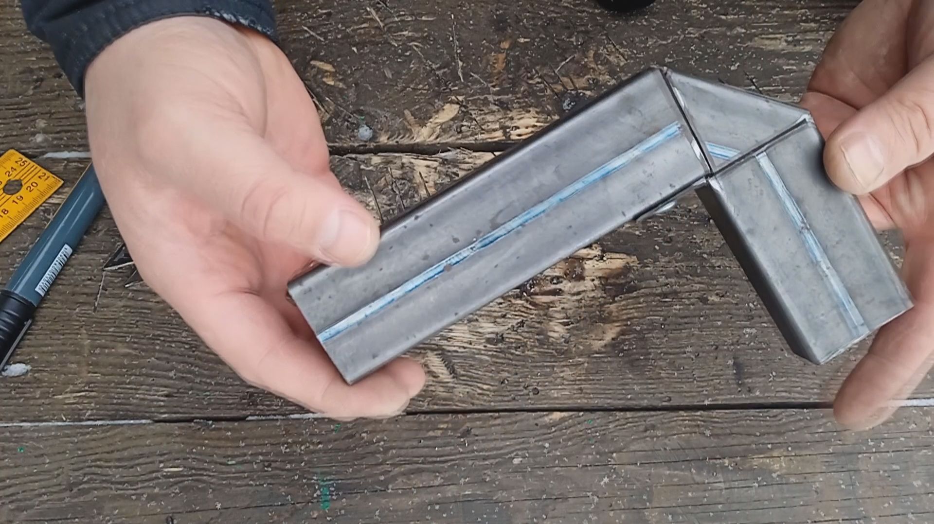 КАК СОЕДИНИТЬ ПРОФИЛЬНУЮ ТРУБУ ПОД УГОЛ 90 ГРАДУСОВ БЕЗ СВАРКИ, смотреть онлайн