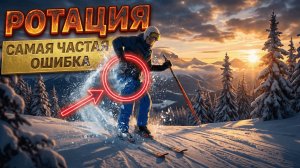 Не крути корпус в поворот! Самая частая ошибка на горных лыжах. Ротация.