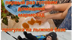 Отлично погуляли на лыжной базе/Первый раз с Артёмом решили приготовить мармелад.