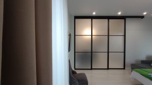 Перегородка каскадная открывание за стену 040