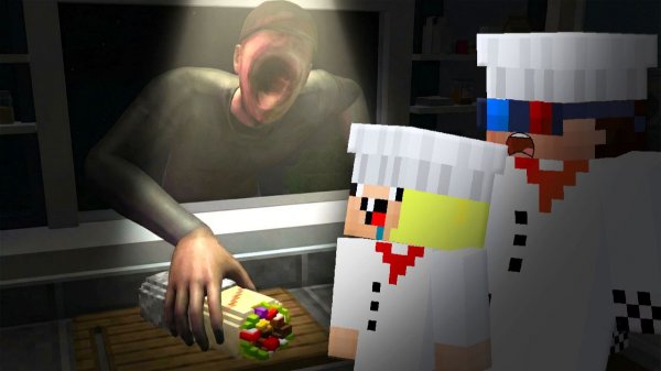 🌭НЕ ДЕЛАЙ ШАУРМУ ЧЕЛОВЕКУ БЕЗ ЛИЦА В МАЙНКРАФТ! ШЕДИ МЕН НОЧНАЯ СМЕНА MINECRAFT