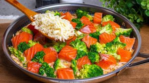 Я больше не жарю рыбу! Нежный лосось с брокколи в духовке за 20 минут