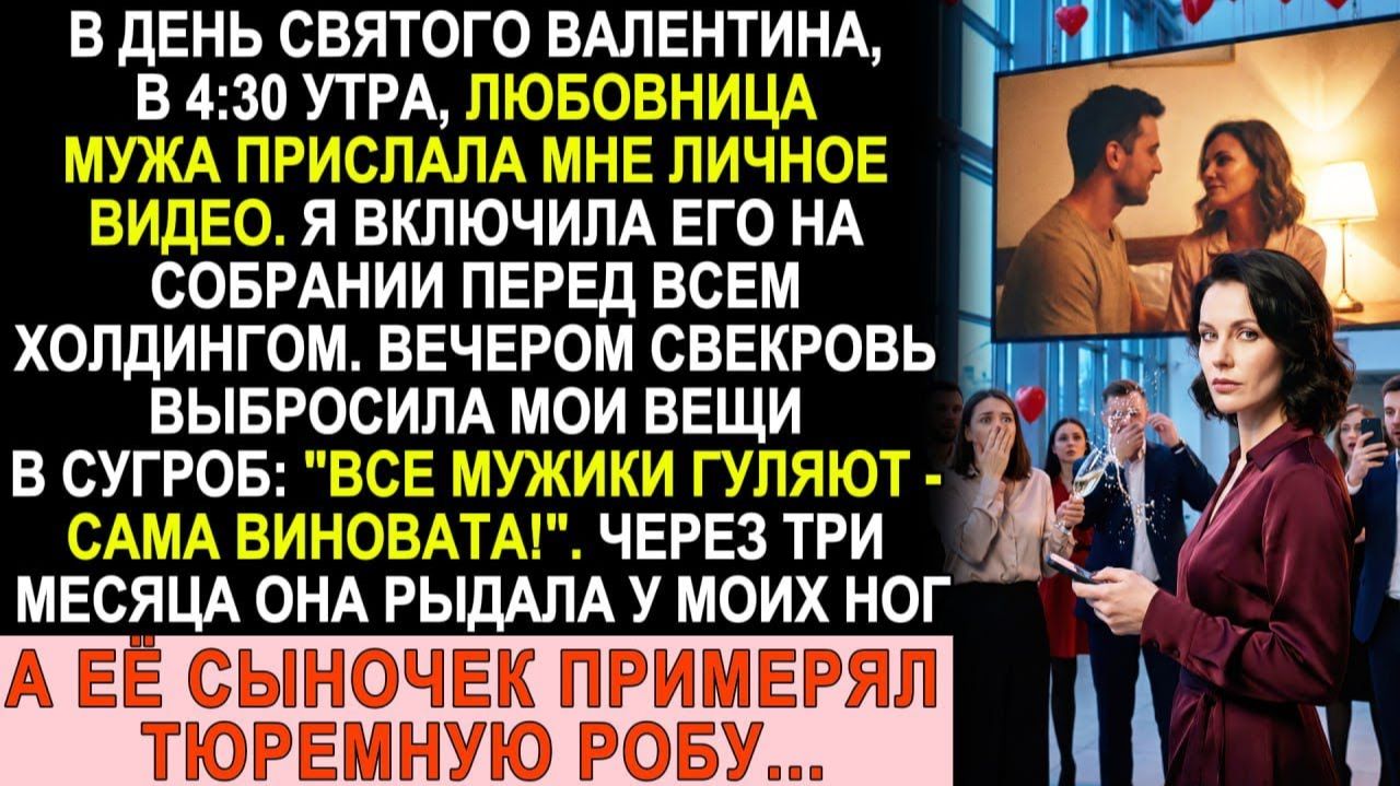 Истории из жизни| В День святого Валентина любовница мужа прислала |Аудио рассказы|Жизненные истории смотреть онлайн