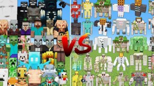 НОВЫЕ ГОЛЕМЫ ПРОТИВ НОВЫХ МОБОВ В МАЙНКРАФТЕ