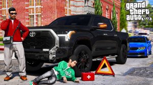 ОТЕЦ И СЫН В GTA 5 - Я СБИЛ ШКОЛЬНИКА НА TOYOTA TUNDRA! СДЕЛАЛ ЛУЧШИЙ ДЕНЬ В ЖИЗНИ ШКОЛЬНИКА 🌊ВОТЕР