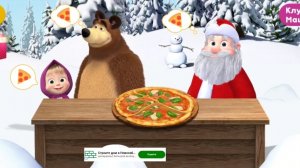 Маша и Медведь Пицца для деда мороза