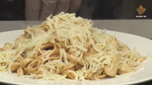 Фетучини с курицей и грибами | Мастерская вкуса