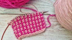 Ленивый жаккард//Простой жаккард спицами.